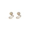 18K YG .38CTW DIAMOND SNAKE EARRINGS