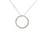 18KW DIA .58CTW CIRCLE PENDANT 14KW BOX CHAIN 18IN