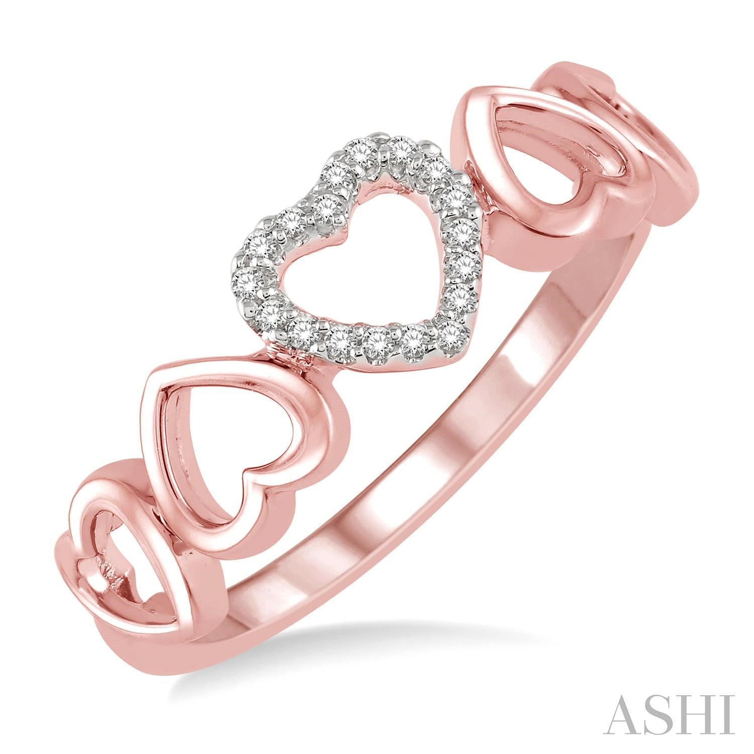 10K Rose Gold I Love You Heart Ring