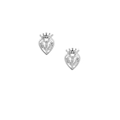 Sterling Silver Scottish Luckenbooth Stud Earrings