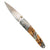 Santa Fe Stoneworks Copper & Brass Damascus Titanium Carmel Mammoth Pocket Knife