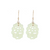 Estate 10kt Carved Jade Hook Earrings