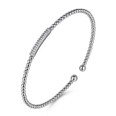 14K White Gold Bujukan Bangle