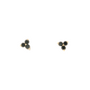 14K YG .22CTW BLACK DIAMOND CLUSTER STUDS