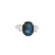 Estate Platinum 4ct No Heat Sapphire .50ctw Baguette Diamond Ring