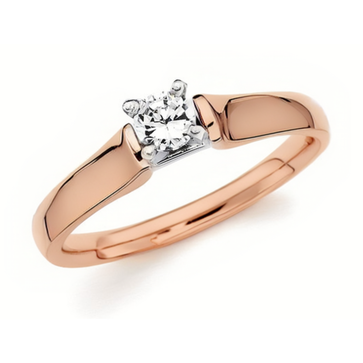 14KT Rose Gold Cathedral Semi-Mount Engagement Ring