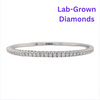 14kt White Gold Lab Grown 3.15CTW Stretch Bracelet