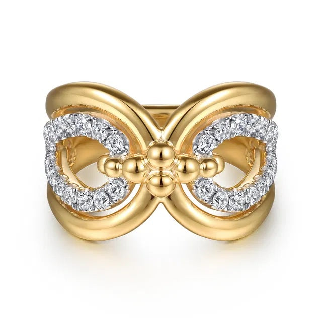 BUJUKAN 14K YG .64CTW G-H SI+