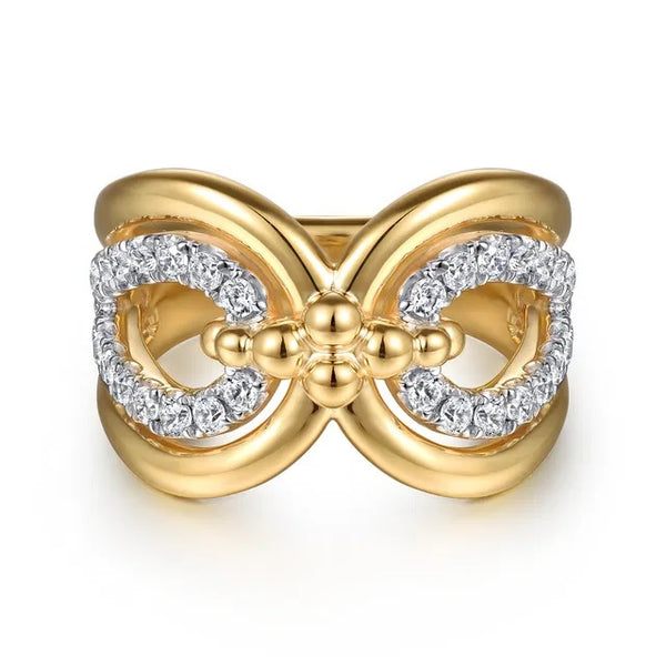 BUJUKAN 14K YG .64CTW G-H SI+