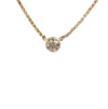 14kt Yellow Gold .59ct RBC Light Brown SI2 Bezel Pendant 18in Chain
