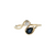 14K YG .59CT PS SAPPHIRE .12CTW DIA WAVY RING