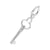 Sterling Silver Trefoil Key Charm.