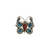 S/S TURQ/CORAL BUTTERFLY RING