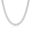 STERLING RHODIUM SQUARE CURB C
