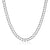 STERLING RHODIUM SQUARE CURB C