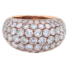 18K Rose Gold Domed Light Pink Diamond 5CTW Ring