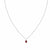 18kt White Gold .26ct Ruby Adjustable Necklace.