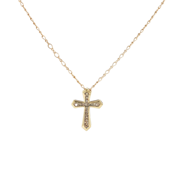 14KY 18" LINK CHAIN W/ CROSS