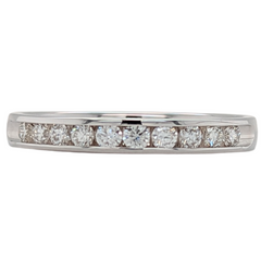 14K White Gold Diamond Channel Set Ring .15CTW