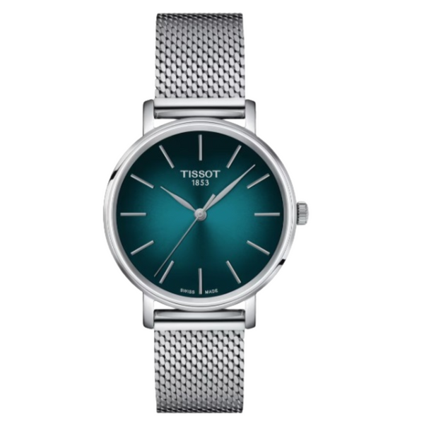 Tissot Everytime Turquoise Ladies Watch with Mesh Band