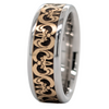 Vitalum & 14K 8MM Scroll Band - Size 10