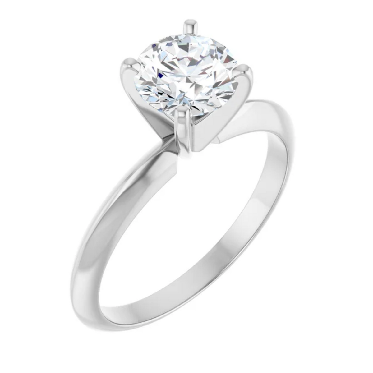 Estate: 14K White Gold .40CT Round Brilliant Cut Diamond Solitaire Engagement Ring