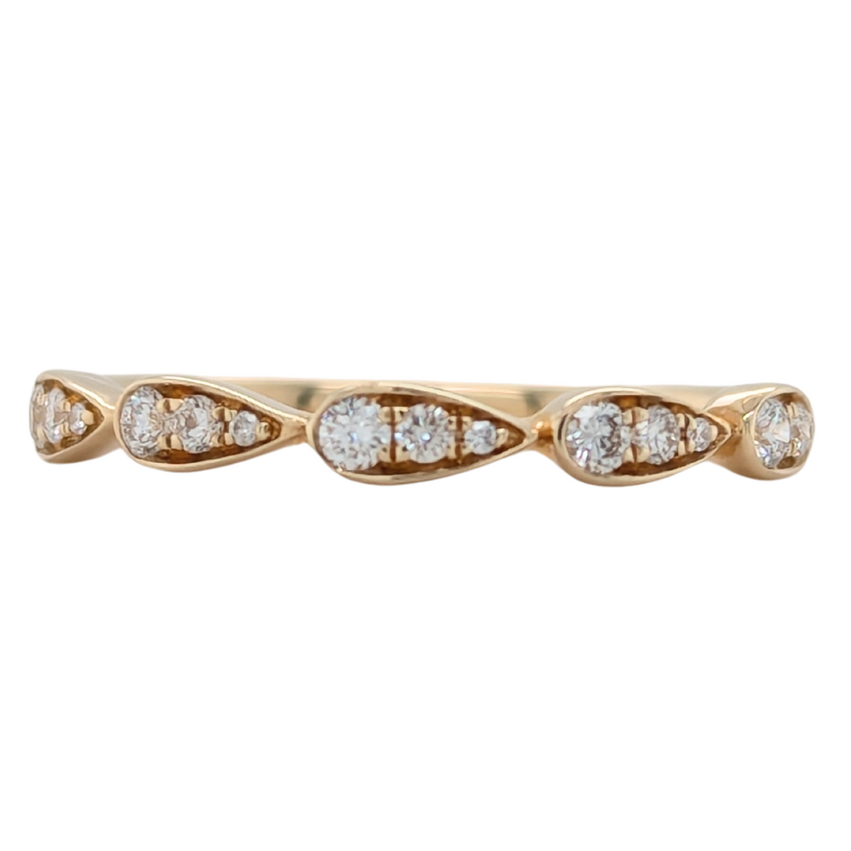 14K Yellow Gold Diamond Stackable Ring .18CTW