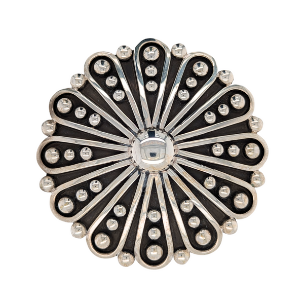 Estate: Sterling Silver Signed Navajo Belt Buckle