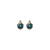 14kt Yellow Gold 1.29ctw London Blue Topaz .07ctw Diamond Studs
