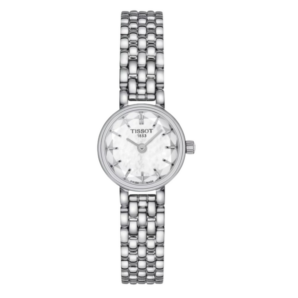 LOVELY STAINLESS WHITE DIAL FACETED SAPPHIRE CRYSTAL