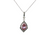 14K WG .84CT CREATED ALEXANDRITE .05CTW DIA LESLIES .8MM CABLE 18"