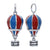 Sterling Silver Blue & Red Enamel Hot Air Balloon Necklace