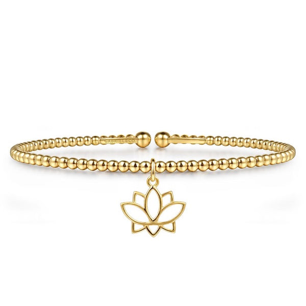 BUJUKAN 14K YG LOTUS CUFF SZ 5