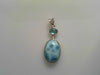 STERLING LARIMAR DANGLE PENDAN