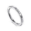 14K White Gold Triple Diamond Station Band .18CTW S2025157