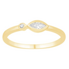 14K Gold East-West Marquise Diamond Bezel Set Ring