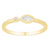 14K Gold East-West Marquise Diamond Bezel Set Ring