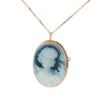 18KY CAMEO PENDANT/BROOCH 14KY 20IN CHAIN