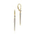 14K Gold Peek A Boo Spike Diamond Earrings