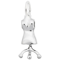 Sterling Silver Dress Form Charm