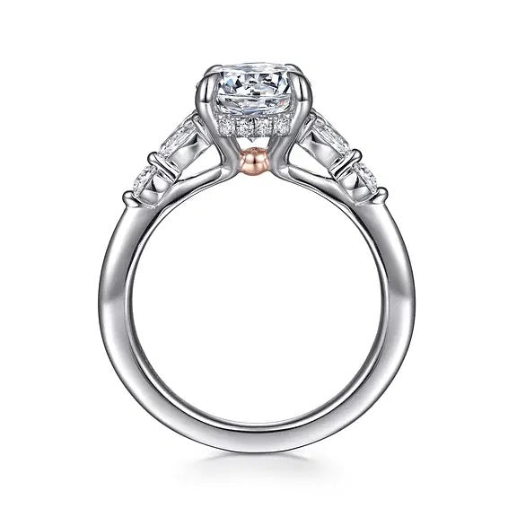 14K Gold Kallie Diamond Engagement Semi-Mount Ring for 2CT Center S2086893
