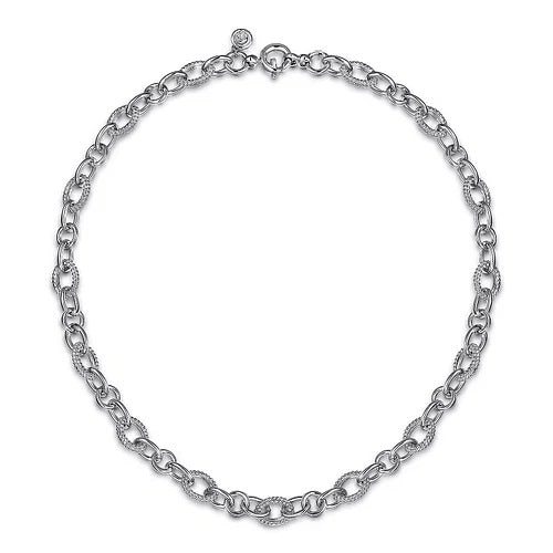 Sterling Silver Bujukan Link Chain Necklace