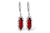 14K White Gold Marquise Garnet Vintage Style Earrings
