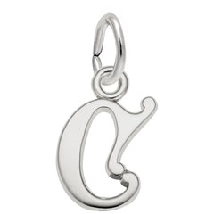 Sterling Silver Initial C Curly Charm