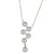 14K Gold Cascading Pearl Necklace with Dangle