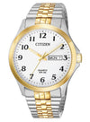 Citizen Quartz Two Tone Expansion Watch with Day/Date BF5004-93A