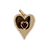 14kt Yellow Gold .28ct Heart Ruby .29ctw Single Cut Diamond Pendant