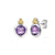 Bujukan Sterling Silver Amethyst Earrings 4.95CT.