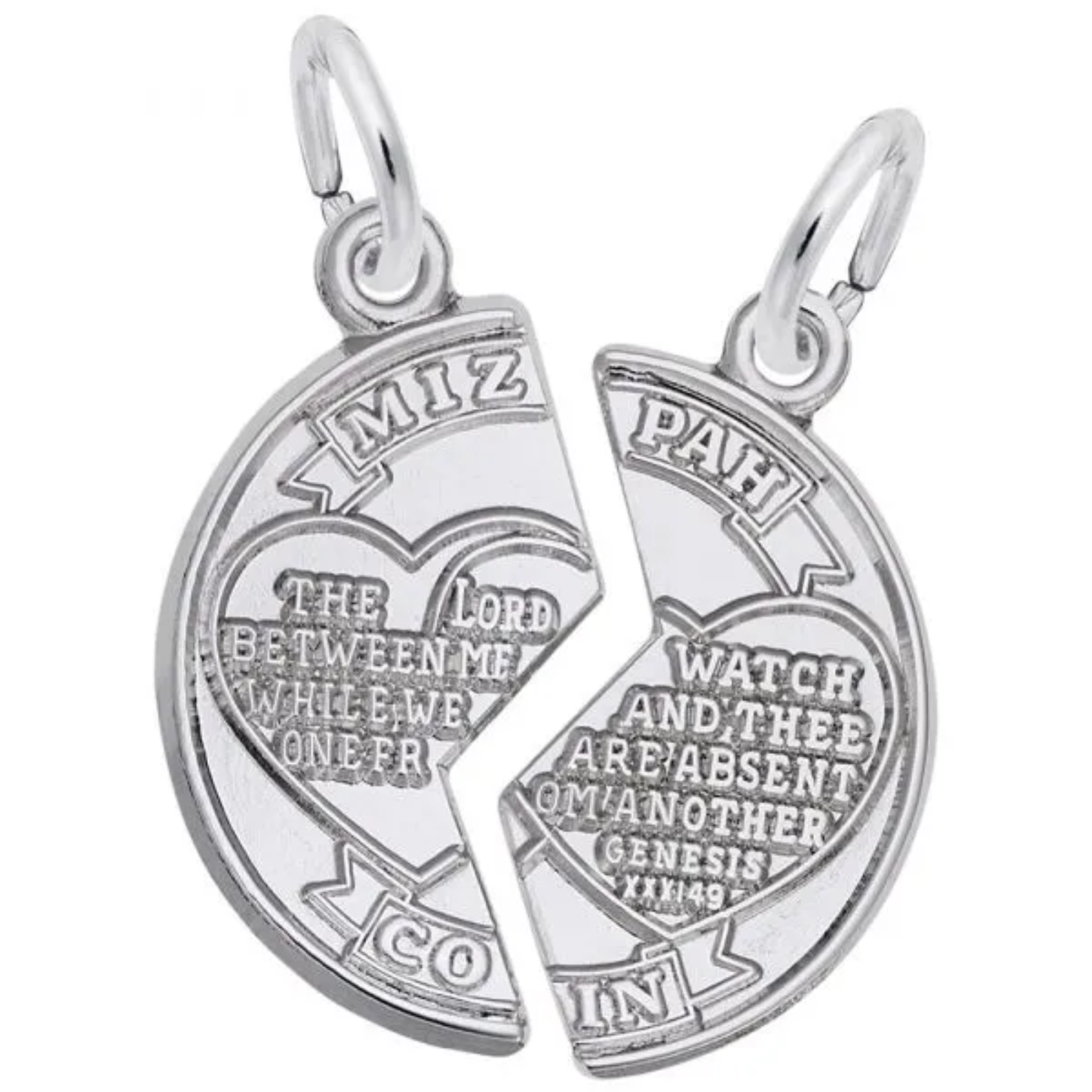 Sterling Silver Mizpah Charm