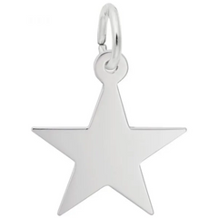 Sterling Silver Flat Star Charm